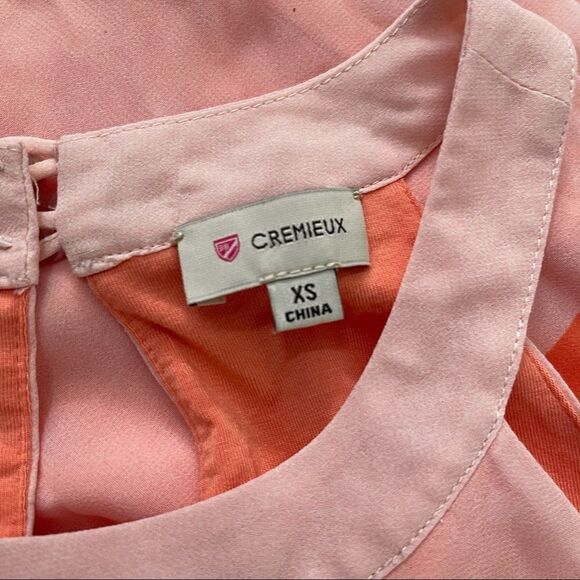 Cremieux Haltered Orange/Peach Stripe Dress Sz XS - Picture 7 of 10
